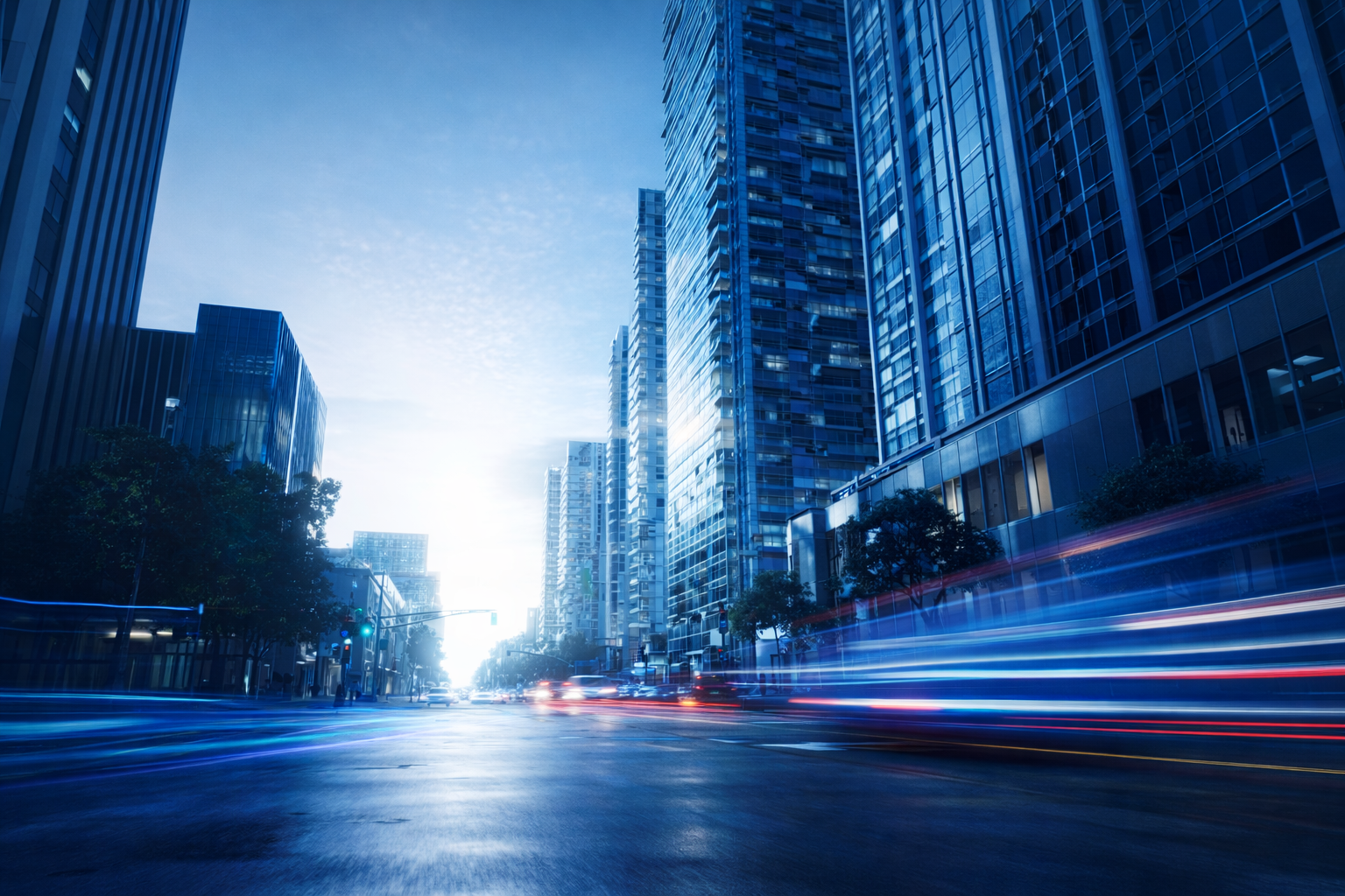 Car lights zoom through showing our drive to provide leading consumer engagement solutions