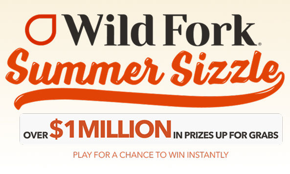 Wild Fork Summer Sizzle promotional graphic offering $1,000,000 in prizes, powered by our consumer engagement tools to drive retail traffic.