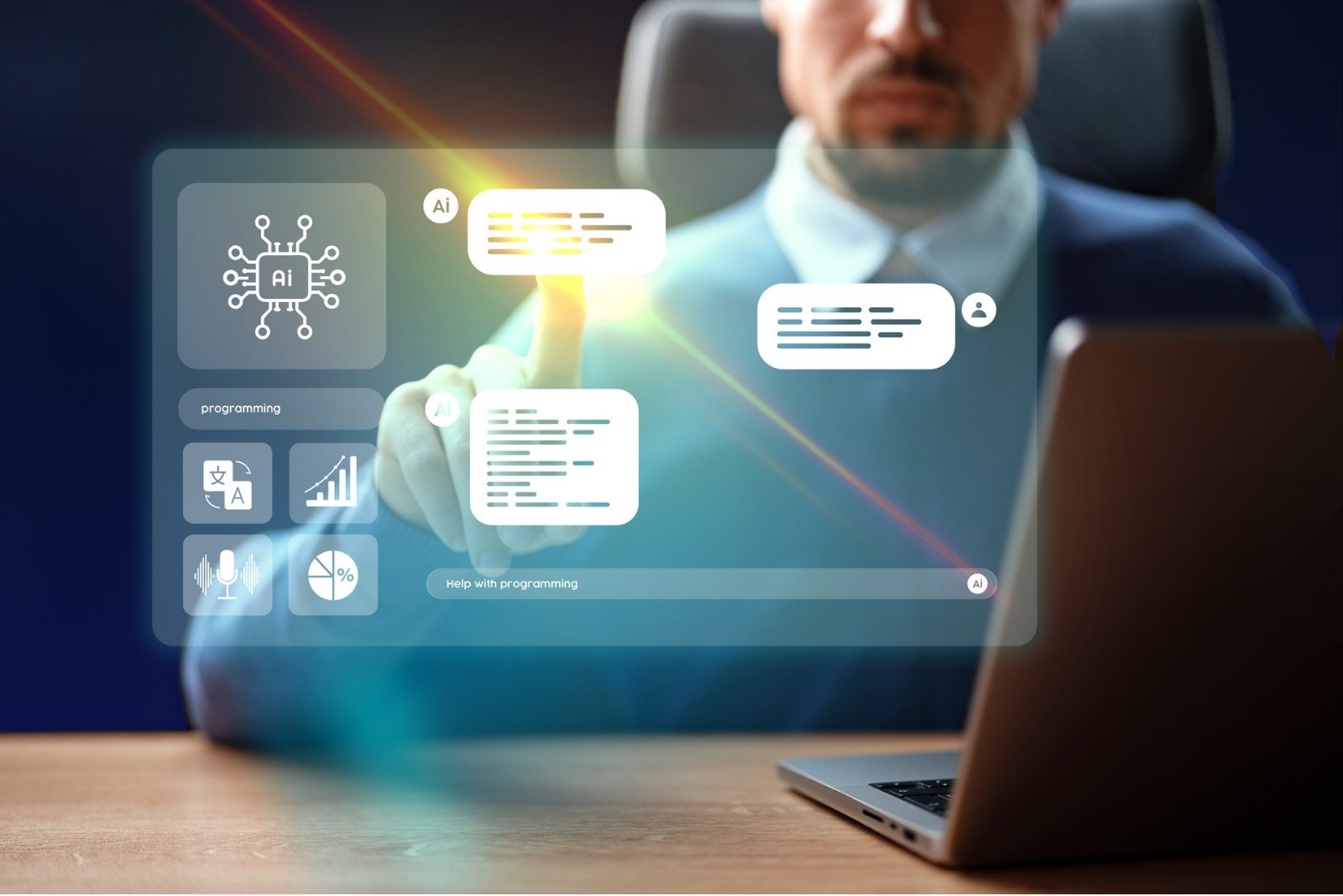 A marketer reacting positively to real-time engagement analytics, illustrating the strategic value of choosing IC Mobile’s Canadian mobile messaging solutions.