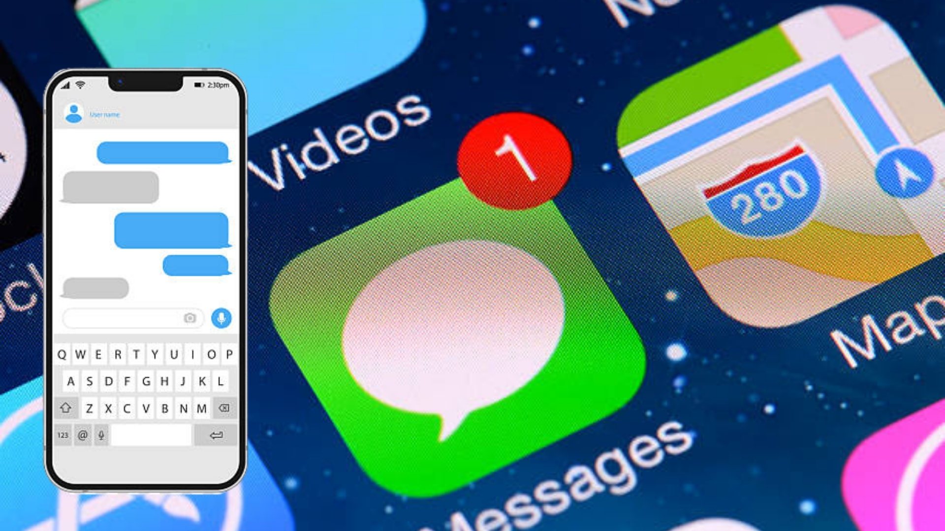 The iMessage app icon and user interface displaying a verified business chat, powered by our seamless Canadian mobile messaging solutions.