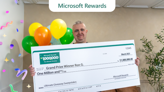 Microsoft Rewards Winner, Ron!